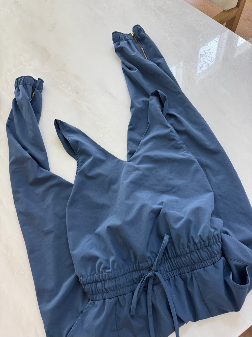 Albion Slate Blue A-Line Drawstring jumpsuits